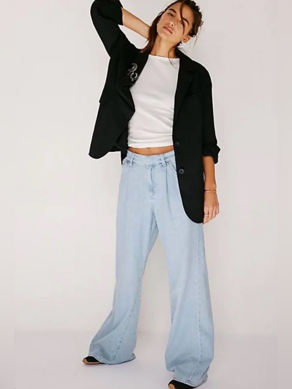 We The Free Light Blue Wide-Leg Jeans
